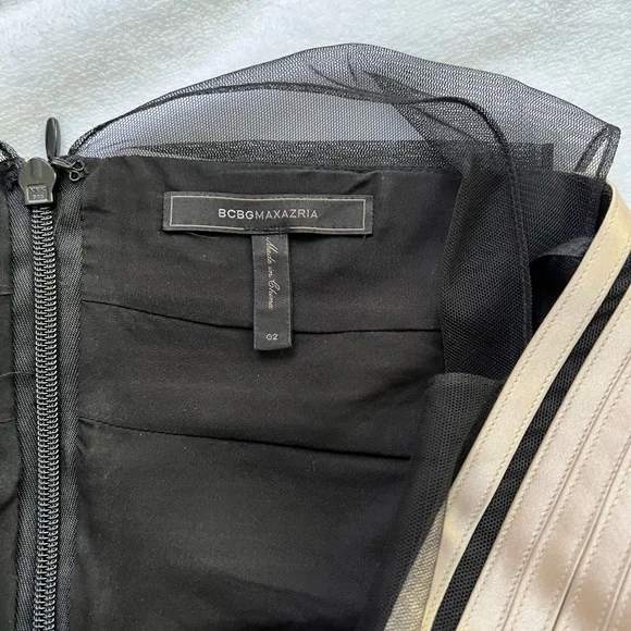 Bcbg beautiful, like new condition mini dress. Wore one. Stretchy fabric. - Picture 8 of 10